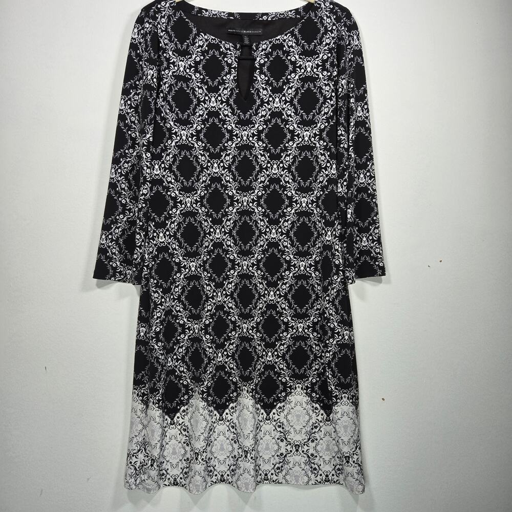 White House Black Market Geometric Design Dress. Size Medium.